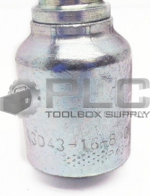 NEW PARKER 13D43-16-8 HYDRAULIC HOSE FITTING MALE STANDPIPE METRIC S 13D43168