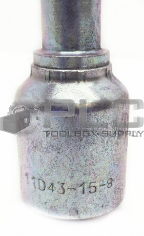 NEW PARKER 11D43-15-8 HYDRAULIC HOSE FITTING MALE STANDPIPE METRIC L 11D43158