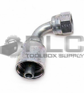 NEW PARKER 13943-8-6 HYDRAULIC HOSE FITTING FEMALE JIC 90° SWIVEL 1394386