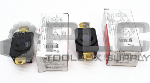 LOT OF 2 NEW LEGRAND PASS & SEYMOUR L620R TURNLOK RECEPT SGL 3W 20A 250V