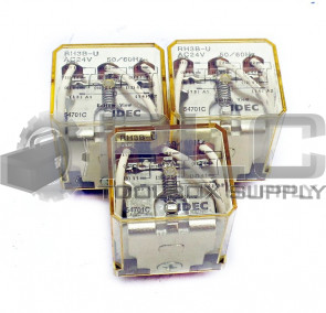 LOT OF 3 NEW IDEC RH3B-U-AC24V RELAY 3PDT 10AMP 24VAC RH3BUAC24V