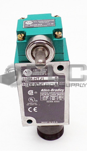 NEW ALLEN BRADLEY 802M-HTJ1 /B SWITCH LIMIT 240VAC MAX 5AMP SER.B 802MHTJ1