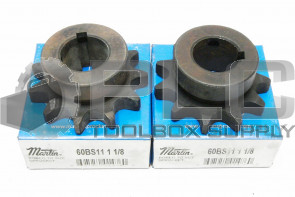 LOT OF 2 NEW MARTIN 60BS11 1 1/8 SPROCKET 1/8" BORE