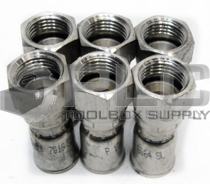 LOT OF 6 NEW PARKER 10691N-6-6C HYDRAULIC FITTING 3/8'' HOSE X 3/8'' FEMALE