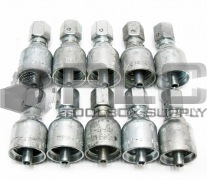 LOT OF 10 NEW PARKER 1C343-6-4 HYDRAULIC FITTING 1/4" HOSE X L 6MM FEMALE
