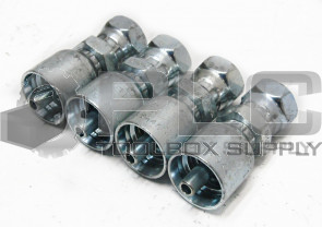 LOT OF 4 NEW PARKER 1GU43-4-4 HYDRAULIC FITTING 1/4" HOSE X 1/4" FEMALE