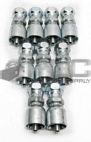 LOT OF 9 NEW PARKER 1FU43-4-4 FITTING 1/4" HOSE X 1/4" FEMALE 