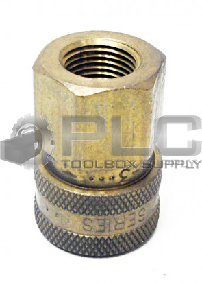 NEW PARKER BST-3 NON-VALVED COUPLER HYDRAULIC DISSCONNECT 3/8-18 NPTF