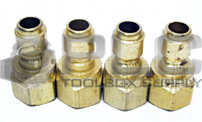 LOT OF 4 NEW PARKER BST-N3 HIGH FLOW HYDRAULIC QUICK COUPLER 3/8 NPT