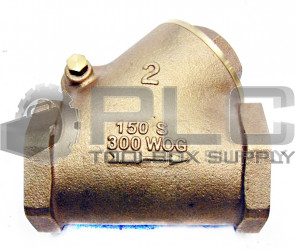 NEW Y BRASS SWING CHECK VALVE 2" 150S 300WOG