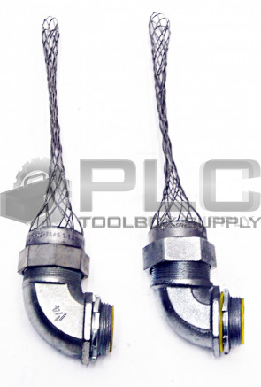 LOT OF 2 NEW KELLEMS 074-09-3545 1.25 CORD GRIP 90 DEG. 1-1/4"