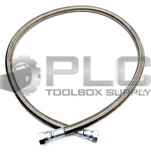 NEW BRAIDED STEEL HOSE ID: 3/4" OD: 1" w/ (2) T09-12X12 FITTINGS, OAL: 6 FT