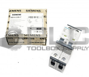 NEW SIEMENS 5SY4220-7 CIRCUIT BREAKER 20A 2P 400V 5SY42 MCB C20