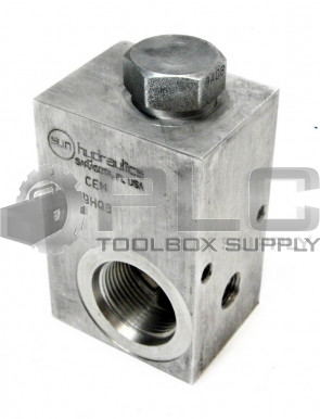 SUN HYDRAULICS CEM MANIFOLD 2.5" X 3.75" X 2" w/ NQEBXAN VALVE