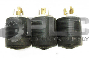 LOT OF 3 PASS  SEYMOUR L1620P TURN LOCK PLUG 20A 480V 3Ø, L1620-P