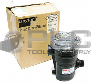 NEW DAYTON 5PXF4A PUMP STRAINER BASKET, 1-1/2" FNPT INLET X 1-1/2" MNPT OUTLET