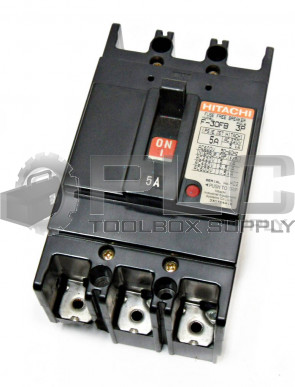 NEW HITACHI F-30FB 5AMP CIRCUIT BREAKER, 3POLE, BF3F 3P-5A