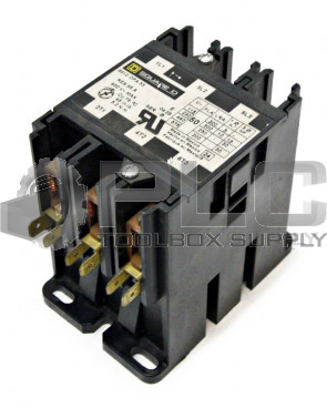 NEW SQUARE D 8910 DPA 53 CONTACTOR, 50AMP, 24V 50/60Hz COIL, 8910DPA53 SER. B