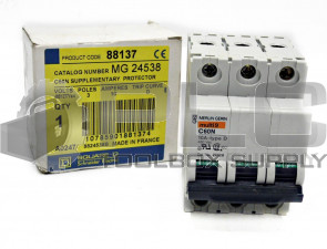 NEW SQUARE D MG24538 SUPPLEMENTARY PROTECTOR 10 AMP, 3 POLE, D CURVE, MG-24538