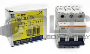 NEW SQUARE D MG24153 SUPPLEMENTARY PROTECTOR 50 AMP, 3 POLE, D CURVE, MG-24153