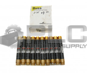 BOX OF 10 NEW BUSS FRS-R-10 FUSETRON DUAL ELEMENT TIME DELAY FUSE 10AMP 600V