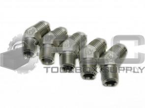 LOT OF 5 NEW PARKER 8 VTX-S MALE 45 DEG ELBOW 1/2 JIC X 3/8 NPT MALE STEEL