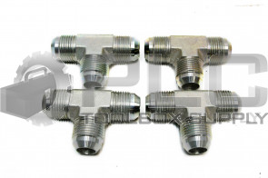 LOT OF 4 NEW PARKER HYDRAULIC TEE JIC UNION 1-1/16" - 12 THREAD, STEEL  