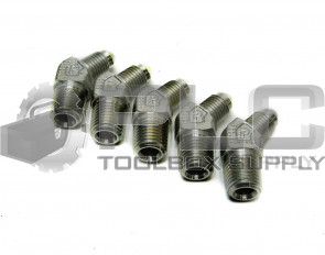 LOT OF 5 NEW PARKER 4-4 VTX-S MALE 45 DEG ELBOW 1/4 JIC X 1/4 NPT MALE STEEL