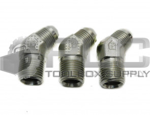 LOT OF 3 NEW PARKER 8-8 VTX-S MALE 45 DEG ELBOW 1/2 JIC X 1/2 NPT MALE STEEL