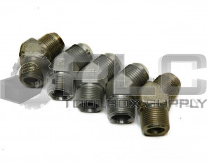 LOT OF 5 NEW PARKER 12 VTX-S MALE 45 DEG ELBOW 3/4 JIC X 3/4 NPT MALE STEEL