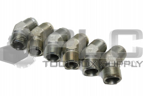 LOT OF 7 NEW PARKER 16 VTX-S MALE 45 DEG ELBOW 1" JIC X 1" NPT MALE STEEL