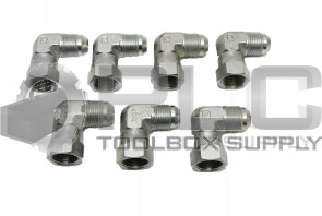 LOT OF 7 NEW PARKER 8 C6X-S 90 DEGREE ELBOW 1/2" MALE JIC X 1/2" FEMALE SWIVEL