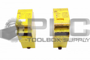 LOT OF 2 PILZ PNOZ X3P 24VDC 24VAC 3N/O 1N/C 1SO SAFETY RELAY 777310