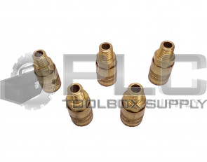 LOT OF 5 NEW PARKER B22 1/4" IN 1/2" THREAD MALE BRASS COUPLER BODY