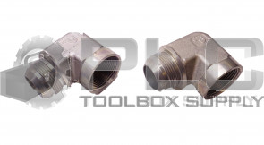 LOT OF 2 NEW PARKER 1-1/2" FEMALE 1-1/16" TAPER IN 1-5/8" MALE 90° ELBOW FITTING