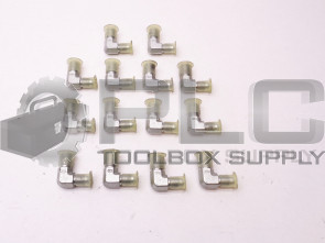 LOT OF 14 NEW PARKER 1/4" MALE 7/16" TAPERED MALE 90° ELBOW FITTING