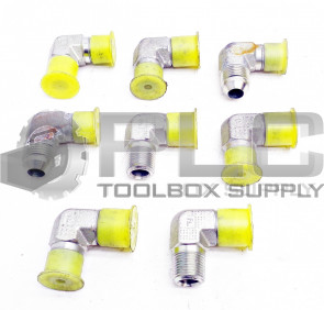 LOT OF 8 NEW PARKER 3/8" IN MALE 3/4" TAPERED MALE 90° ELBOW FITTING
