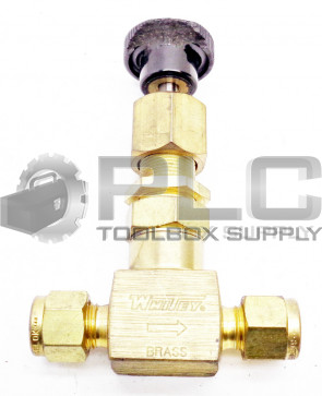 NEW WHITEY B-21RS4 BRASS METERING SHUT OFF VALVE 3000 PSI