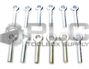 LOT OF 12 NEW 6A R1 KB7 5/8" THREAD LIFTING EYE BOLTS