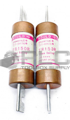 LOT OF 2 GOULD SHAWMUT TR150R TIME DELAY FUSE 150AMPS 250VAC