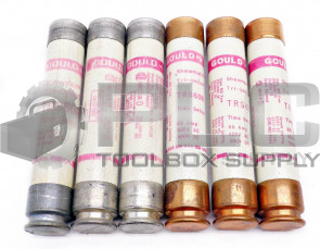 LOT OF 6 GOULD SHAWMUT TRS60R TRIONIC TIME DELAY FUSE 60AMPS 600V
