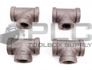 LOT OF 4 USA 1/2" TEE PIPE FITTING