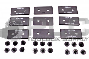 LOT OF 9 NEW 2045 8020.NET BLACK END CAP W/CAPS