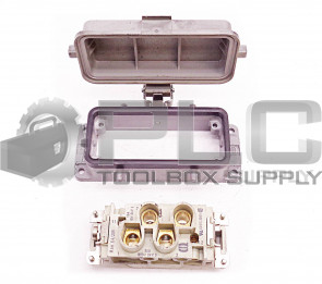 HARTING HAN K4/2M 80A/16A 4-PIN CONNECTOR W/HOUSING