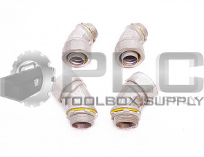 LOT OF 4 NEW CH 1" LIQUID-TIGHT 45° ELBOW CONNECTOR