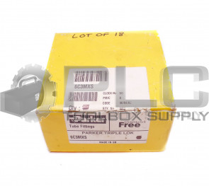 BOX OF 18 NEW PARKER 6C3MXS TRIPLE LOK MALE ELBOW BSPT