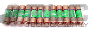 LOT OF 12 NEW BUSSMANN FRN-R-20 ENERGY EFFICIENT FUSES CLASS RK5 250VAC 125VDC
