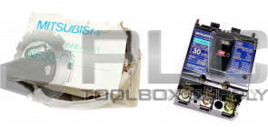 NEW MITSUBISHI NF30-CS NO-FUSE CIRCUIT BREAKER 30 AMP 500VAC 50-60 HZ