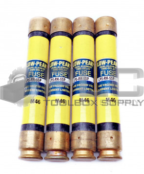 LOT OF 4 NEW BUSSMANN LPS-RK-5SP LOW-PEAK FUSES CLASS RK1 600VAC