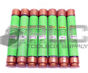 LOT OF 7 NEW BUSSMANN FRS-R-10 ENERGY EFFICIENT FUSES CLASS RK5 600V